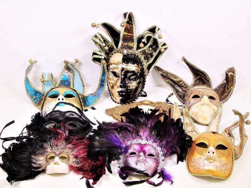 Verzameling Venetiaanse maskers